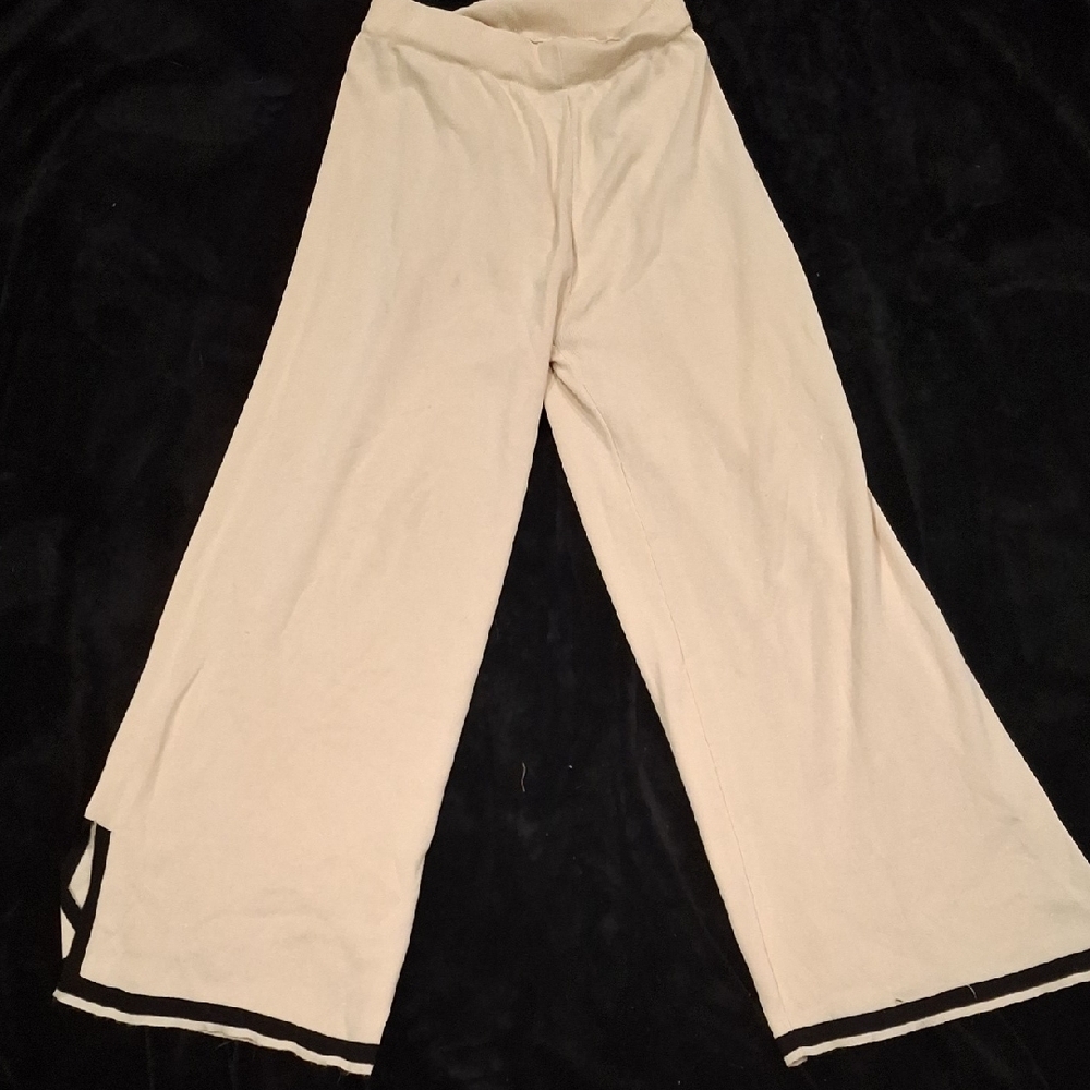 Stylish Cream Wide-Leg Pants